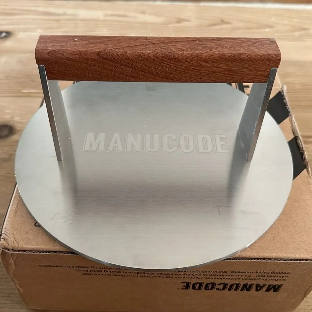 MANUCODE Smash Burger Press, Stainless Steel, Easy to Clean and Seasoning Free